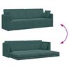 vidaXL Sofa podłogowa z funkcją spania Ciemna zieleń 213 x 70 x 77 cm