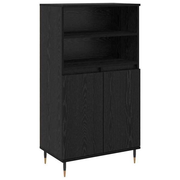 vidaXL Highboard Czarny 60 x 36 x 110 cm Materiał drewnopochodny