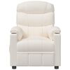 vidaXL Elektryczny fotel masujący, kremowy, sztuczna skóra