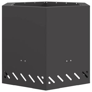 vidaXL Bezdymny kominek ogrodowy Czarny 58 x 58 x 51 cm Stal