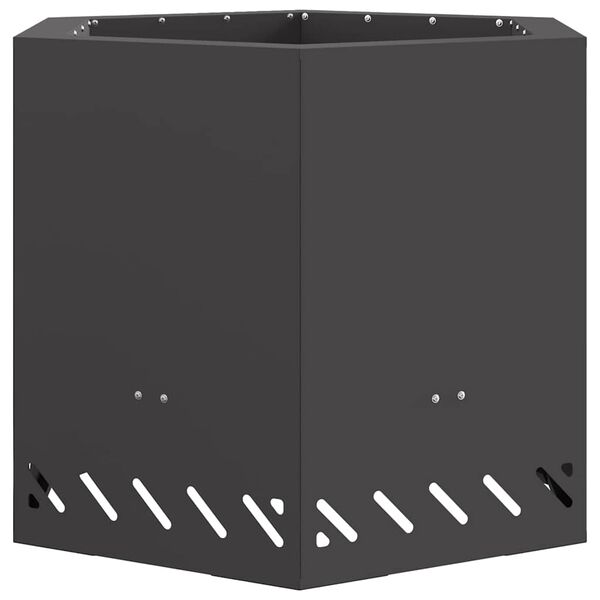 vidaXL Bezdymny kominek ogrodowy Czarny 58 x 58 x 51 cm Stal