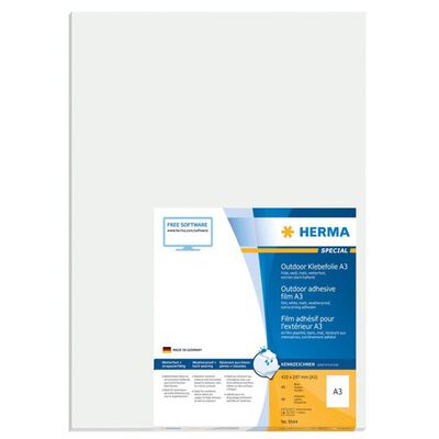 HERMA Etykiety foliowe, zewnętrzne, 297x420 mm, 40 arkuszy A3, białe