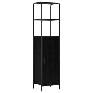 vidaXL Highboard Czarny dąb 40 x 33 x 161 cm Drewno inżynieryjne