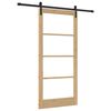 vidaXL Drzwi przesuwne ORKDAL Naturalny i czarny 93 x 202 cm