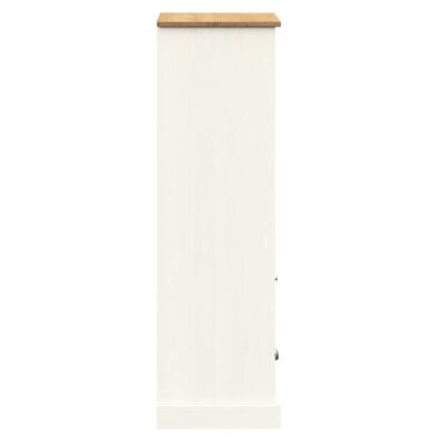 vidaXL Szafka na książki VIGO, biała, 60x35x114,5 cm, drewno sosnowe