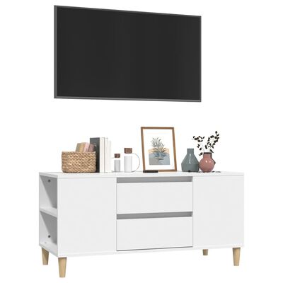 vidaXL Szafka pod TV, biała, 102x44,5x50 cm, materiał drewnopochodny