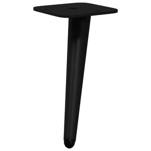 vidaXL Nogi Stojące 2 szt. Czarny 56 x 56 x 100 mm Żelazo