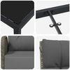vidaXL Zestaw do jadalni w ogrodzie z poduszką 7 pcs Szary polirattan