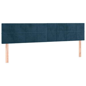 vidaXL Zagł&oacute;wki, ciemnoniebieski, 180x5x78/88 cm, aksamit
