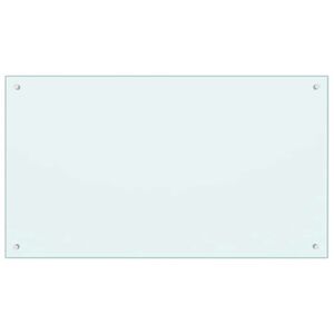 vidaXL Panel ochronny do kuchni, mleczny, 100x60 cm, szkło hartowane