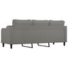 vidaXL Sofa 3-osobowa, ciemnoszara, 210 cm, tapicerowana tkaniną