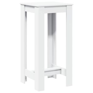 vidaXL Stolik barowy, biały, 51x50x103,5 cm, materiał drewnopochodny