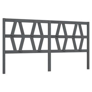 vidaXL Wezgłowie ł&oacute;żka, szare, 206x4x100 cm, lite drewno sosnowe