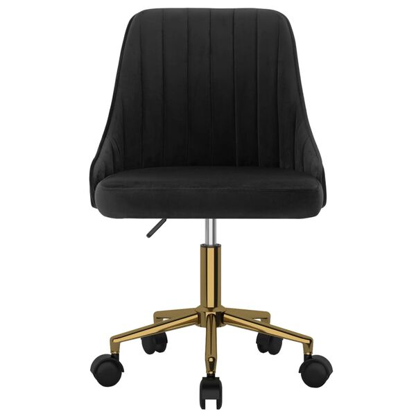 vidaXL Obrotowe krzesła stołowe, 4 szt., czarne, obite aksamitem