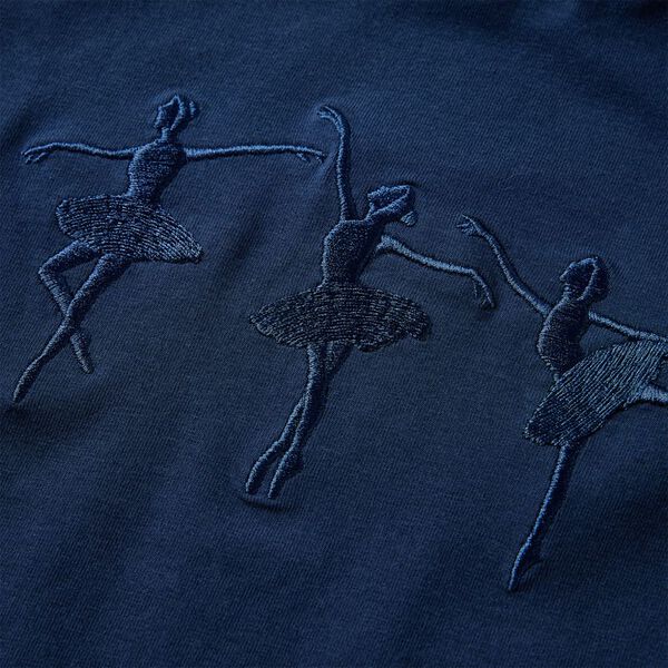 Koszulka dziecięca z długimi rękawami, granatowa, 104