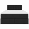 vidaXL Ł&oacute;żko z miejscem na przechowywanie i LED Czarny 120 x 200 cm