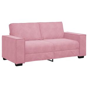 vidaXL Sofa 2-osobowa, r&oacute;żowy, 180x78x84 cm, tapicerowana aksamitem