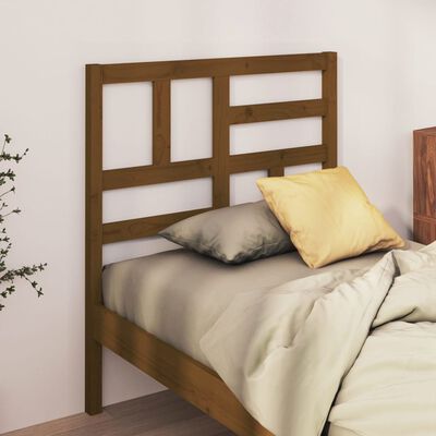 vidaXL Wezgłowie łóżka, miodowy brąz, 81x4x104 cm, lite drewno sosnowe