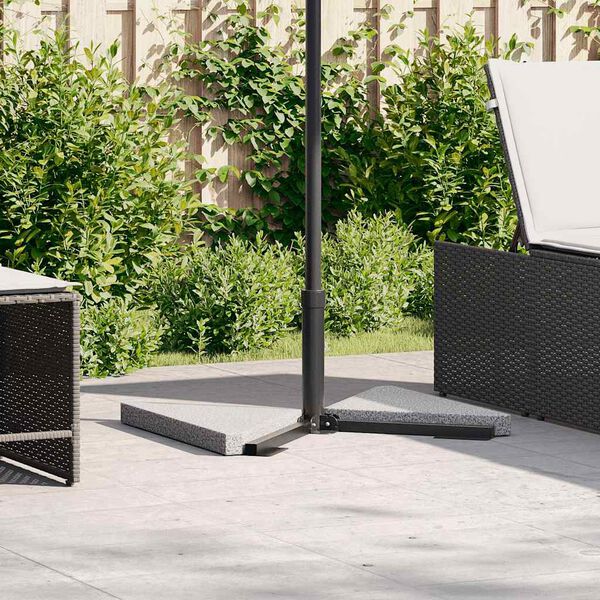 vidaXL Obciążniki do parasoli 2 szt., szare, granitowe, trójkątne, 14 kg