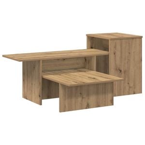 vidaXL Konsola Dąb rzemieślniczy 91,5 x 35 x 38,5 cm