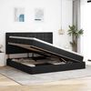 vidaXL Ł&oacute;żko z miejscem na przechowywanie i LED Czarny 200 x 200 cm