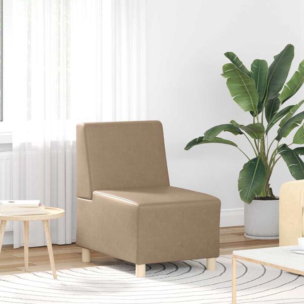 vidaXL Modułowa sofa bez podłokietnik&oacute;w 3 pcs Cappuccino