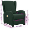 vidaXL Elektryczny fotel masujący, ciemnozielony, obity tkaniną