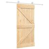 vidaXL Drzwi przesuwne Naturalne i białe 95 x 210 cm