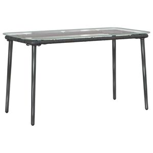 vidaXL St&oacute;ł Ogrodowy Czarny 80 x 40 x 45 cm polirattan