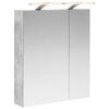 vidaXL Szafka z lustrem do łazienki Betonowy szary 60 x 14,5 x 70 cm