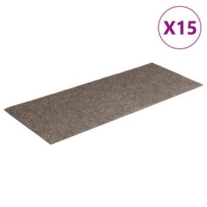 vidaXL Maty na schody samoprzylepne 15 szt. 60x25 cm beżowe prostokątne