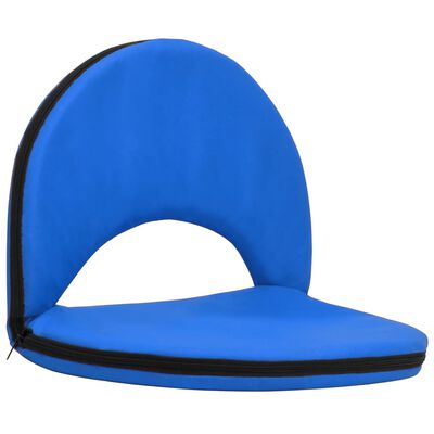 vidaXL Składane krzesła podłogowe, 2 szt., niebieskie, stal i tkanina