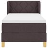 vidaXL Ł&oacute;żko sprężynowe z materacem Ciemny brąz 80 x 200 cm tkanina