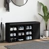 vidaXL Ławka na buty, czarna, 102x32x50 cm, materiał drewnopochodny