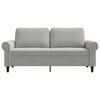 vidaXL Sofa 2-osobowa, jasnoszara, 140 cm, tapicerowana aksamitem