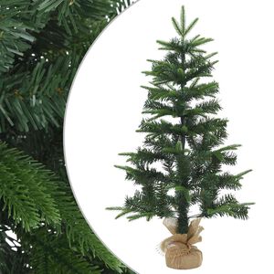 vidaXL Mini choinka świąteczna 45 cm PVC i PE zielony