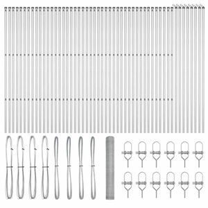 vidaXL Słupek ogrodzeniowy. Srebrny 100 x 1,2 m (siatka 25 mm) Stal
