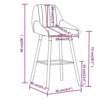 vidaXL Krzesła barowe, 2 szt., ciemnoszare, obite tkaniną