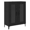 vidaXL Highboard Czarny Dąb 69,5 x 34 x 180 cm Materiał drewnopochodny