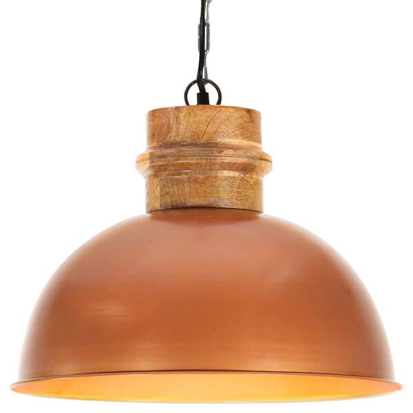 vidaXL Wisząca lampa industrialna, kolor miedzi, okrągła, 42 cm, E27
