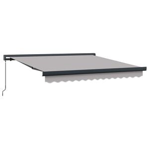 vidaXL Markiza wysuwana jasnoszary 300 x 250 cm Canvas i Aluminium
