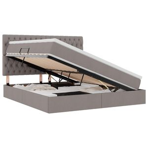 vidaXL Ł&oacute;żko z miejscem na przechowywanie i materacem 160 x 200 cm