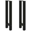 vidaXL Nogi do stołu konsolowego czarne 2 szt. 28x(72-73) cm stal