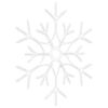 vidaXL Śnieżynka na Boże Narodzenie Ciepła biel 56 x 49 x 0.7 cm PVC