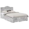 vidaXL Ramka ł&oacute;żka Betonowy szary 135 x 190 cm Drewno inżynieryjne