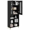 vidaXL Highboard Czarny Dąb 69,5 x 34 x 180 cm