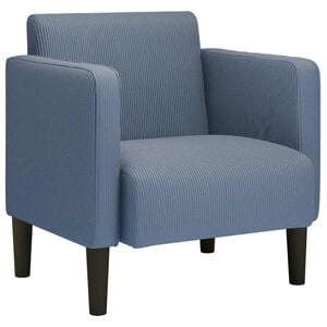 vidaXL Sofa Fotel z Podłokietnikami Niebieski 54 cm Tkanina Corduroy