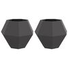 vidaXL Donica 2 pcs Czarny 75 x 75 x 60 cm Stal