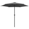 vidaXL Parasol ogrodowy na aluminiowym słupku, 270x246 cm, antracytowy
