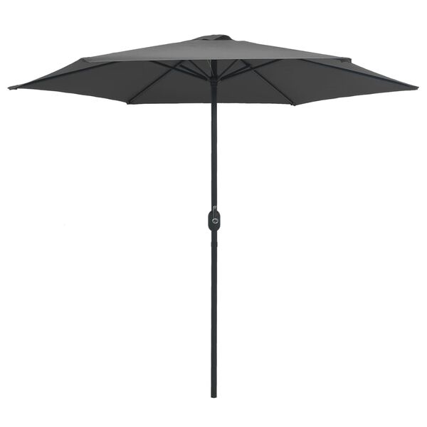 vidaXL Parasol ogrodowy na aluminiowym słupku, 270x246 cm, antracytowy